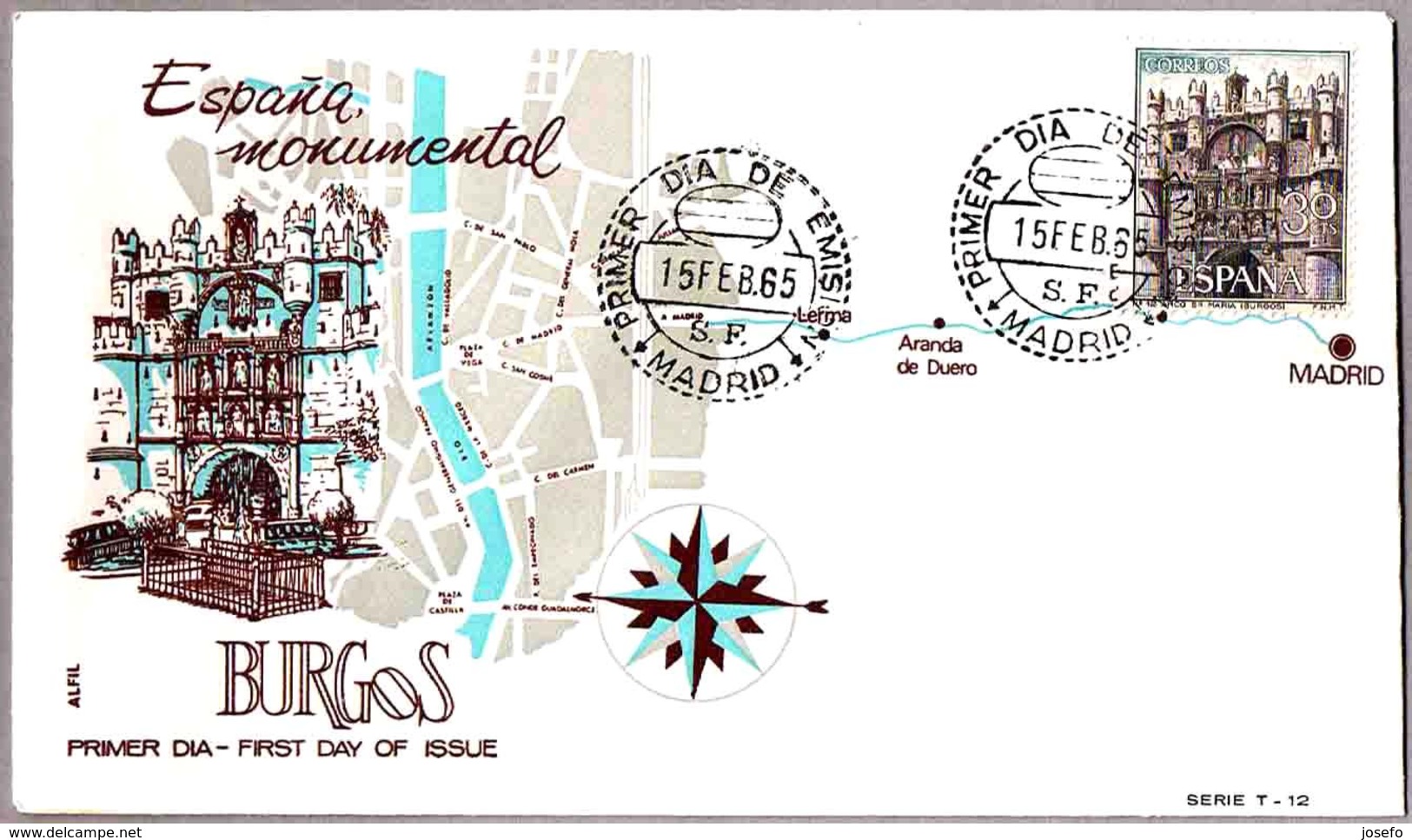 España Monumental. EL ARCO DE SANTA MARIA, Burgos SPD/FDC 1965 - Denkmäler