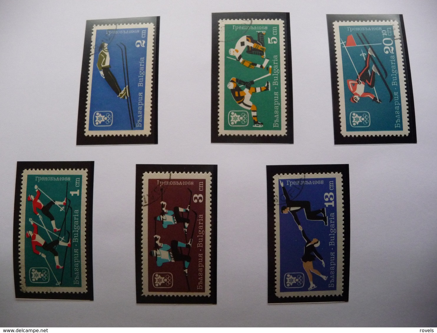 (OLYM1)  Bulgaria 1968 Grenoble Olympic Games 6 Stamps Used - Winter 1968: Grenoble