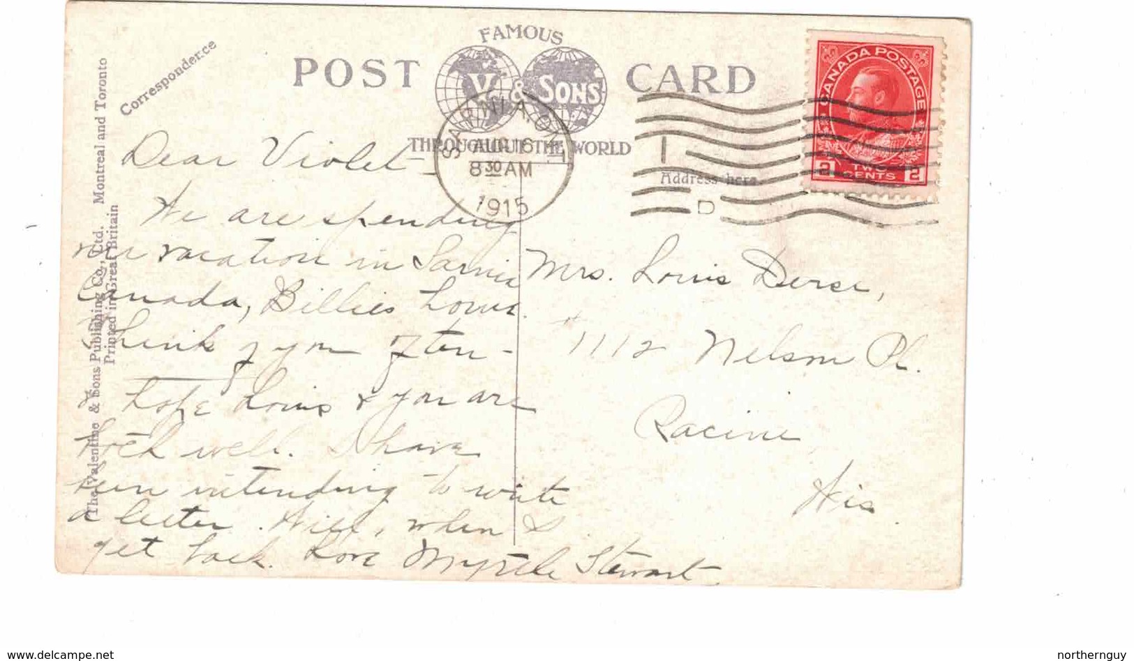 SARNIA, Ontario, Canada, Lake Huron Park Hotel, Lake Huron Beach, 1915 Postcard, Lambton County - Sarnia