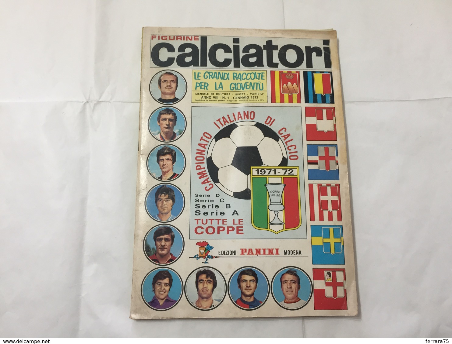 Edizione italiana - ALBUM CALCIATORI PANINI 197/72 CON CEDOLA