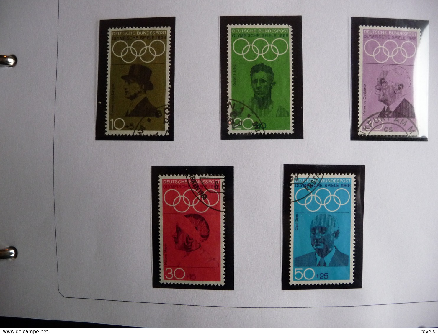 (OLYM1) DEUTSCHE BUNDESPOST SET FROM 5 USED 1968 OLYMPIC ZOMER GAMES . - Zomer 1968: Mexico-City