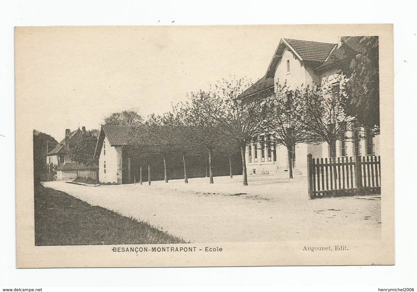 25 Doubs - Besançon Montrapont école 1923 Ed Angounet - Besancon