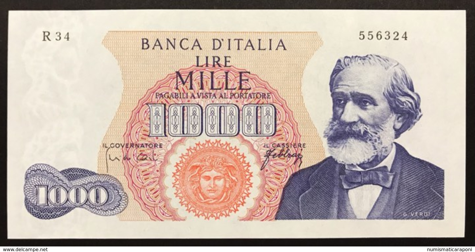 1000 Lire Verdi I° Tipo 10 08 1965 Fds   LOTTO 2212 - 1000 Lire