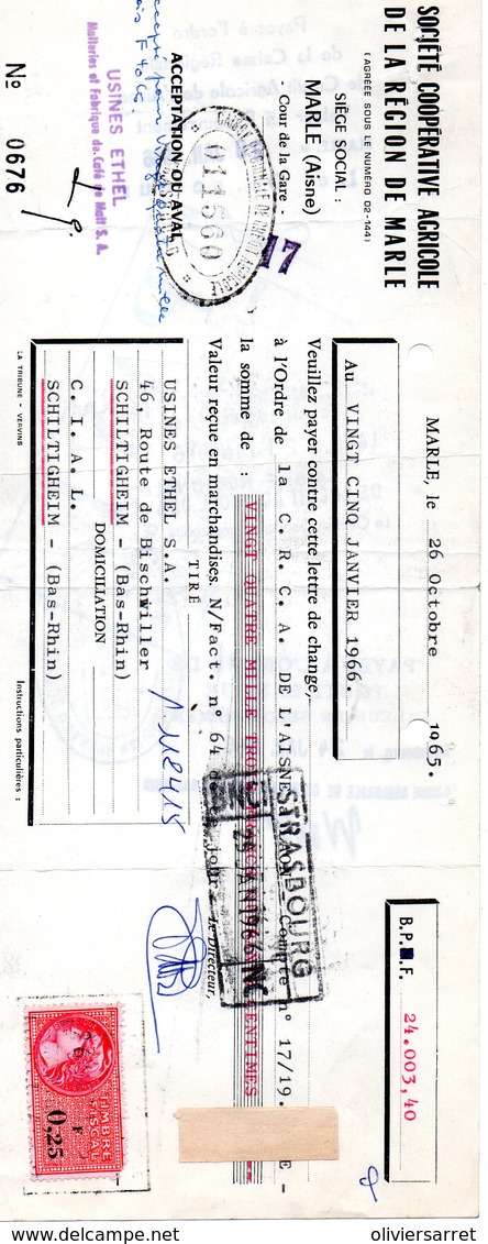 Fiscaux   1965 Marle Coopérative Agricole - Altri & Non Classificati