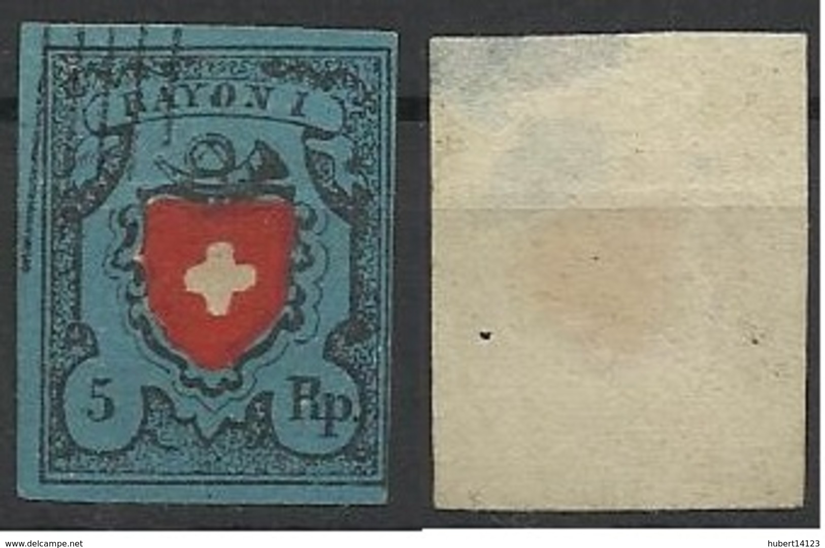 SUISSE N° 14 DE 1850 FAUX - 1843-1852 Kantonalmarken Und Bundesmarken