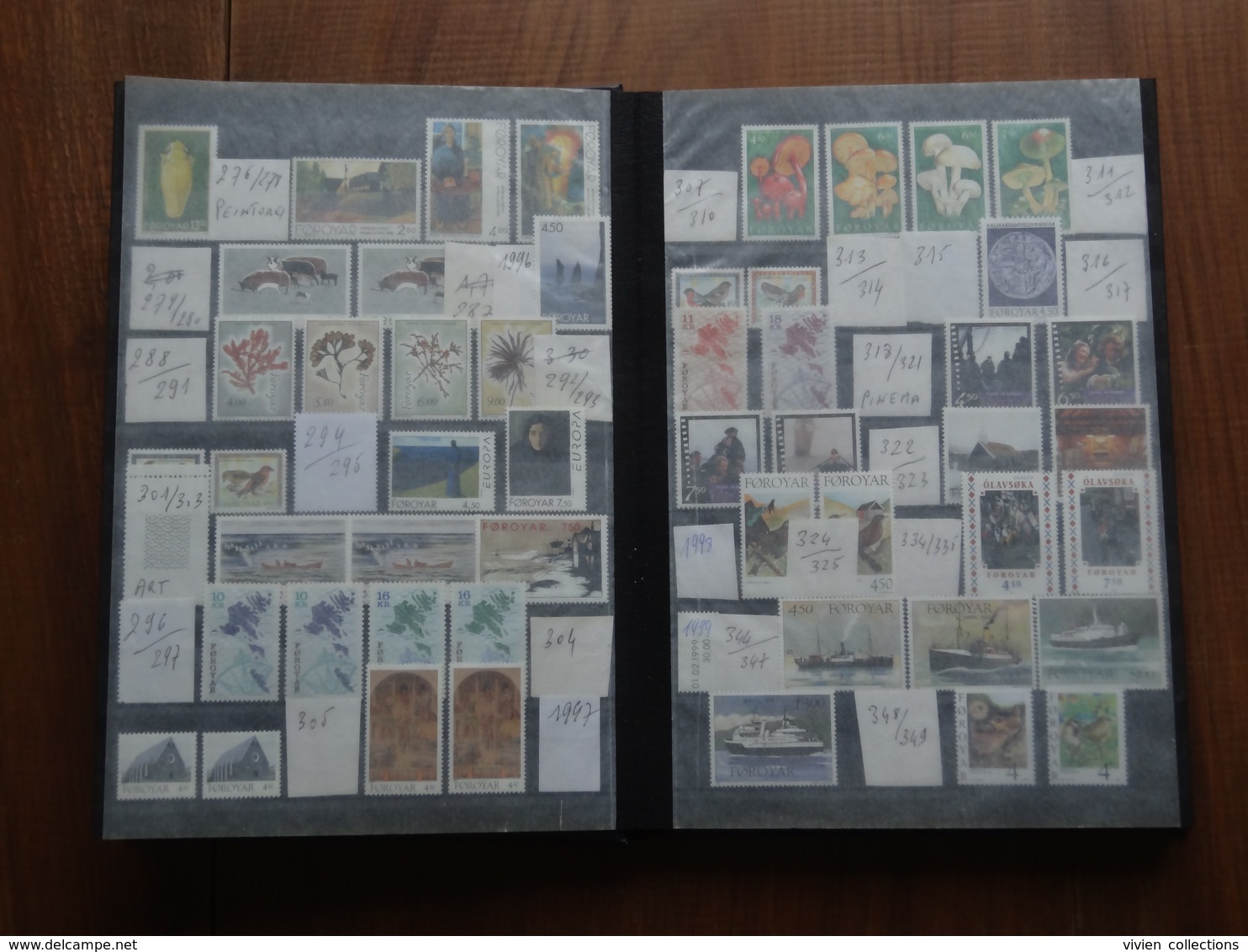 Collection De Timbres Des Iles Féroé (Danemark) 1991 à 2016 En Générale X 2 Exemplaires Neufs Dans Un Album Faciale 700€ - Féroé (Iles)