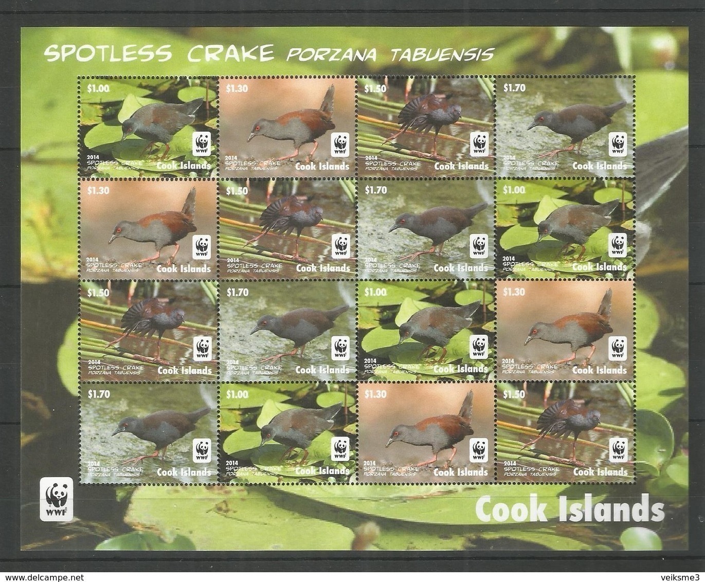 COOK ISLANDS - MNH - Animals - Birds - WWF - 2014 - Otros & Sin Clasificación