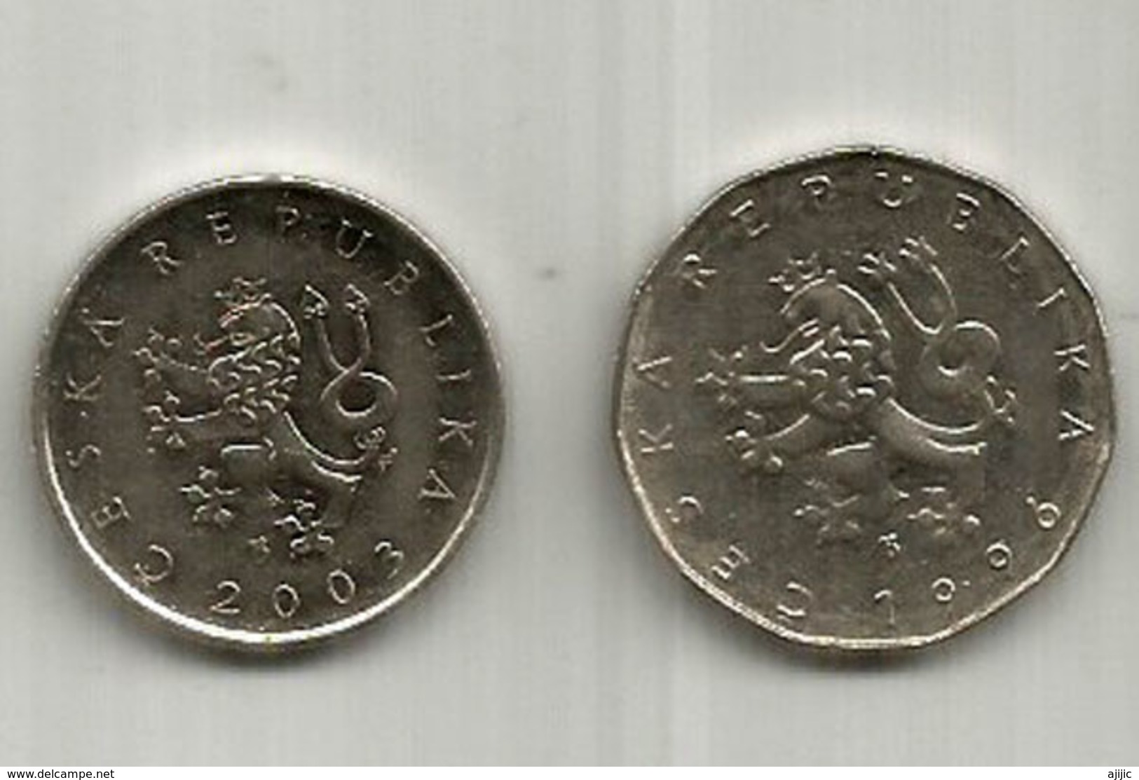 Monnaies Tchèques  1 Kr 2003 - 2 Kr 1996 - Tchéquie