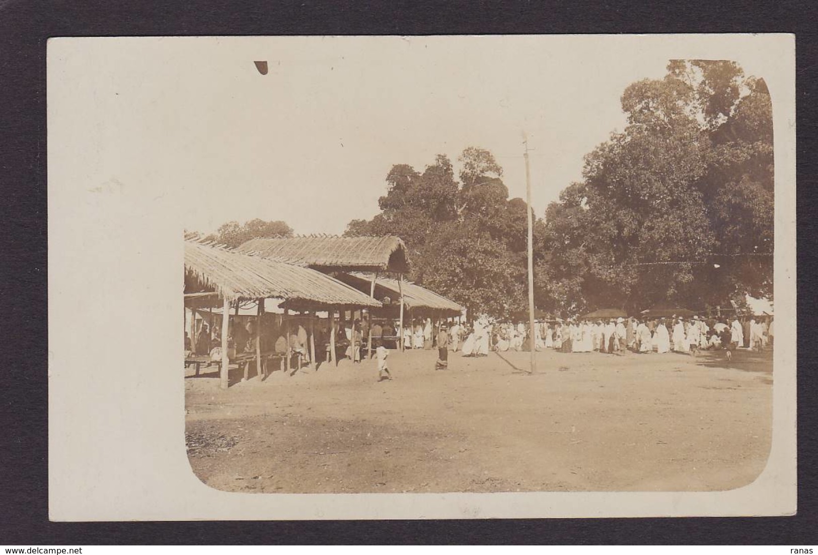 CPA Madagascar Afrique Noire Carte Photo RPPC Type écrite Marché Market - Madagaskar