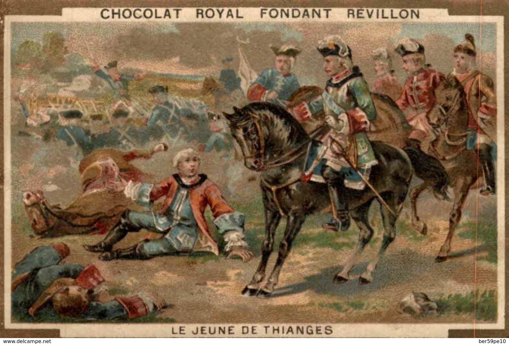 CHROMO CHOCOLAT REVILLON  LE JEUNE DE THIANGES - Revillon