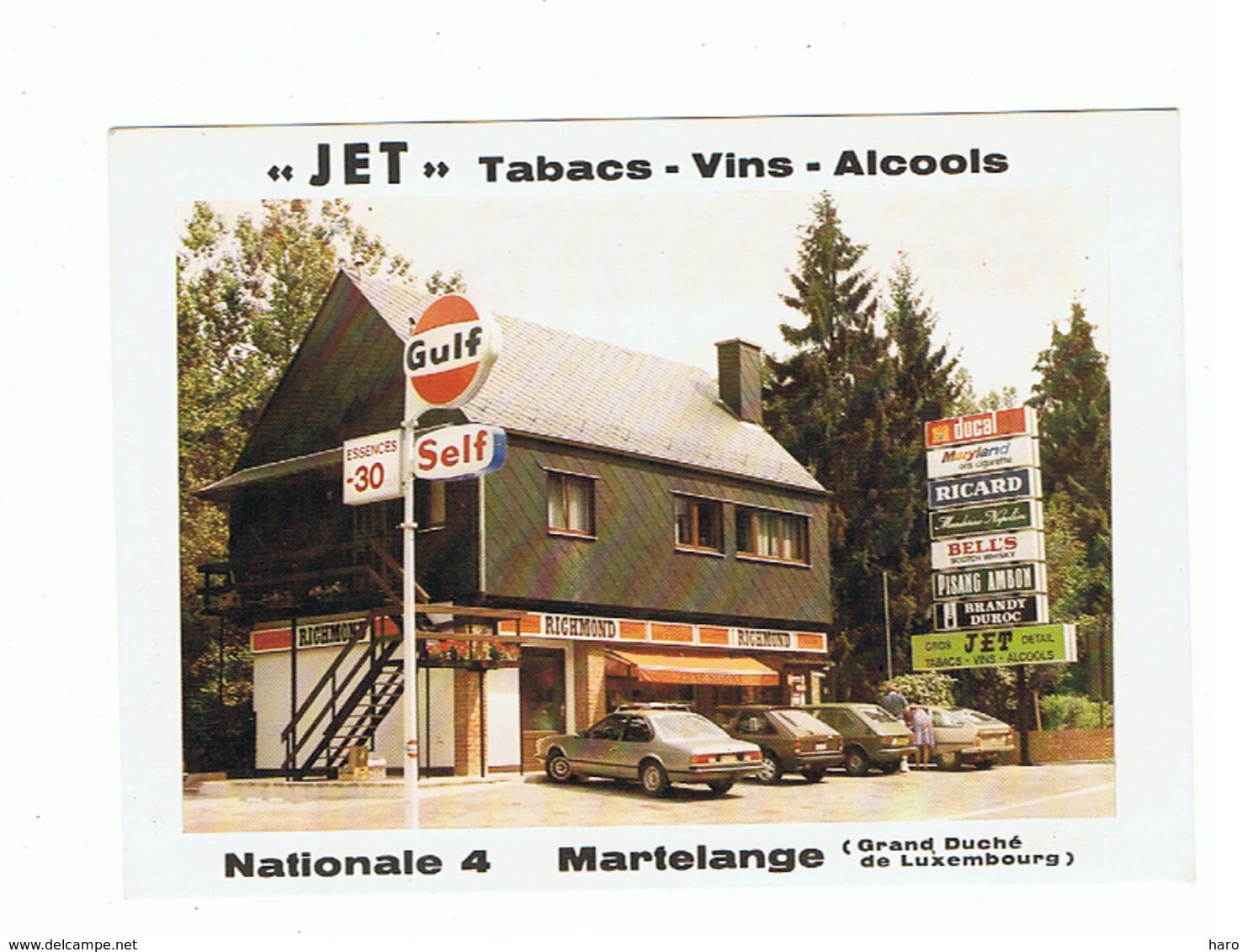 Carte De Visite - Magasin " JET " MARTELANGE - Tabacs, Vins, Alcools,... Gd-Duché De Luxembourg (b274) - Visitekaartjes