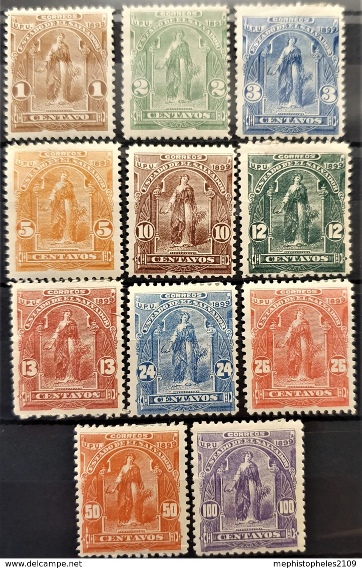 EL SALVADOR 1899 - MLH - Sc# 199-209 - Complete Set! - El Salvador