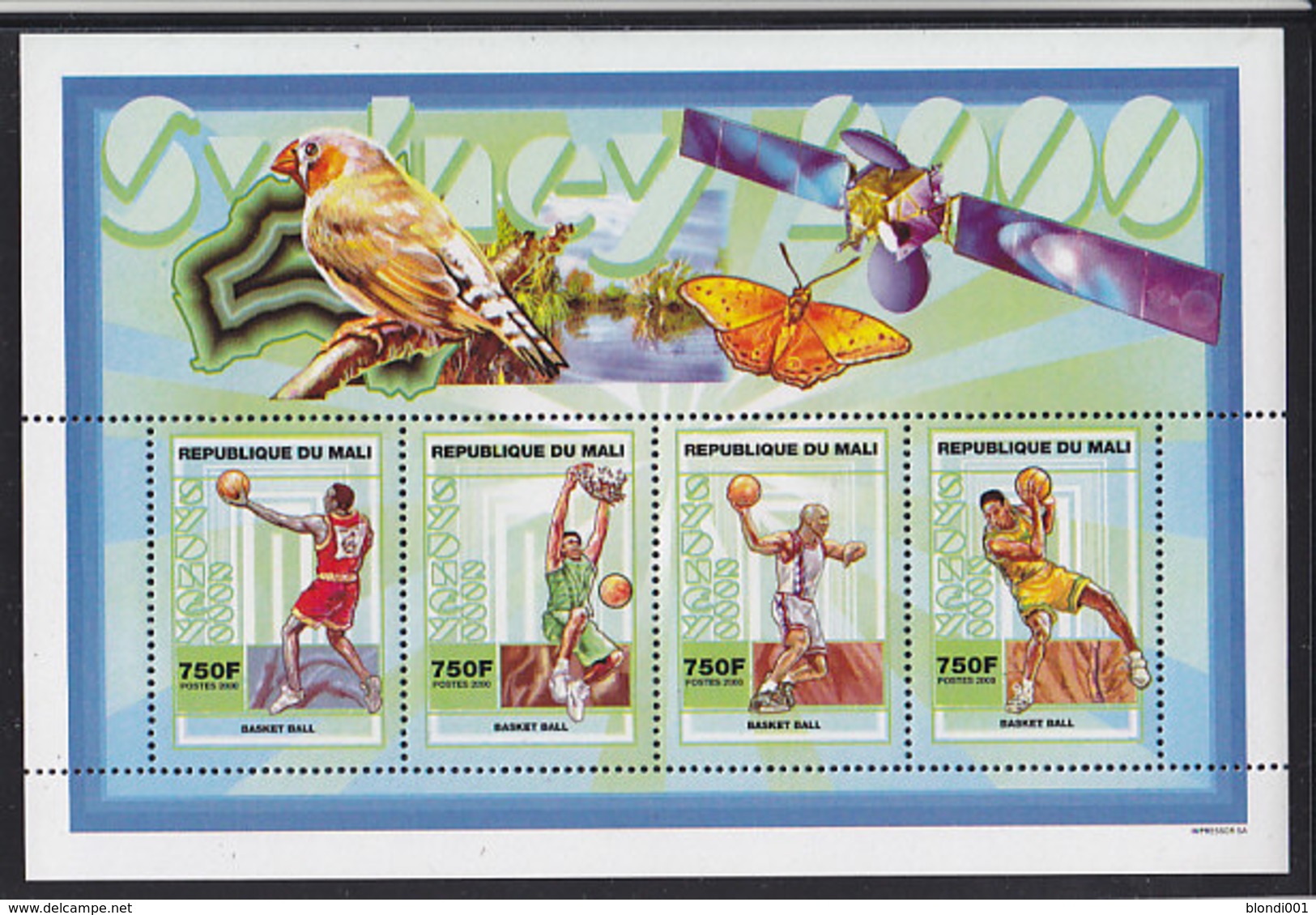 Olympics 2000 - Basketball - SPACE - MALI - Sheet MNH - Ete 2000: Sydney