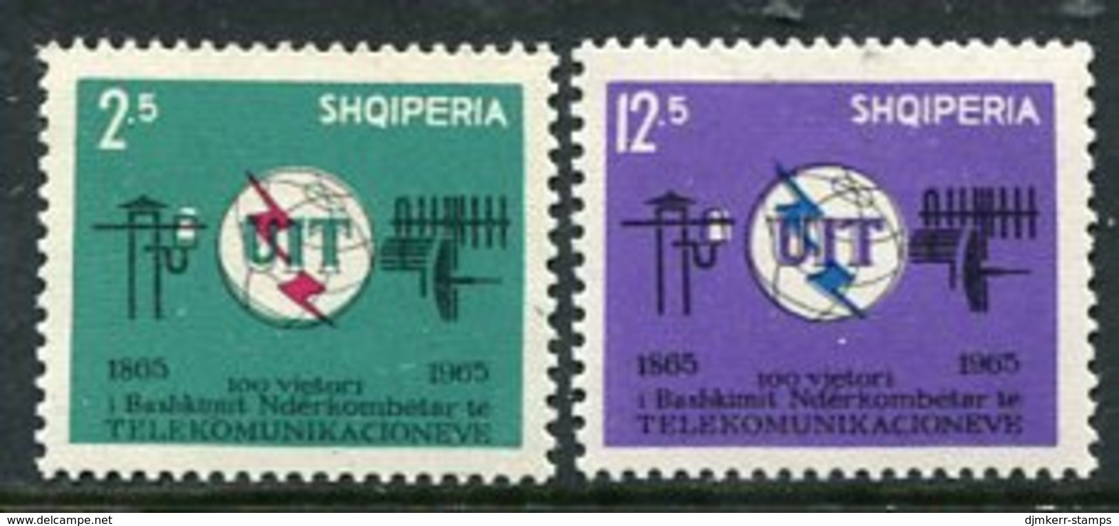 ALBANIA 1965 ITU Centenary MNH / **.  Michel 939-40 - Albanië