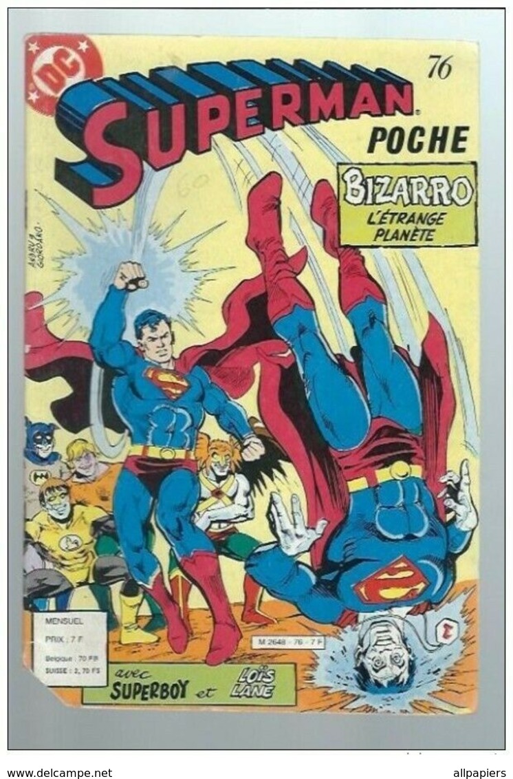 Superman Poche N°76 Un Monstre Est Lâché Sur Bizarro - Avec Superboy Et Lois Lane De 1983 - Superman