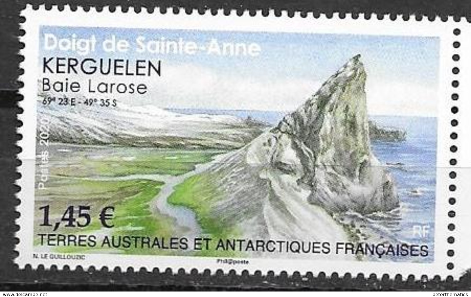 TAAF , FRENCH ANTARCTIC, 2020, MNH,ANTARCTIC LANDSCAPES, KERGUELEN, BAIE LAROSE,1v - Autres & Non Classés