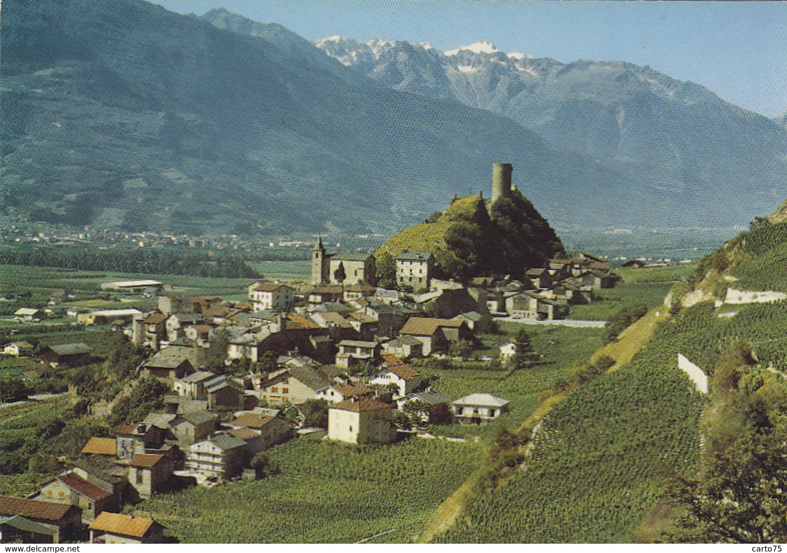 Suisse - Bourg De Saillon Et Plaine Du Rhône - Massif Du Trient - Trient