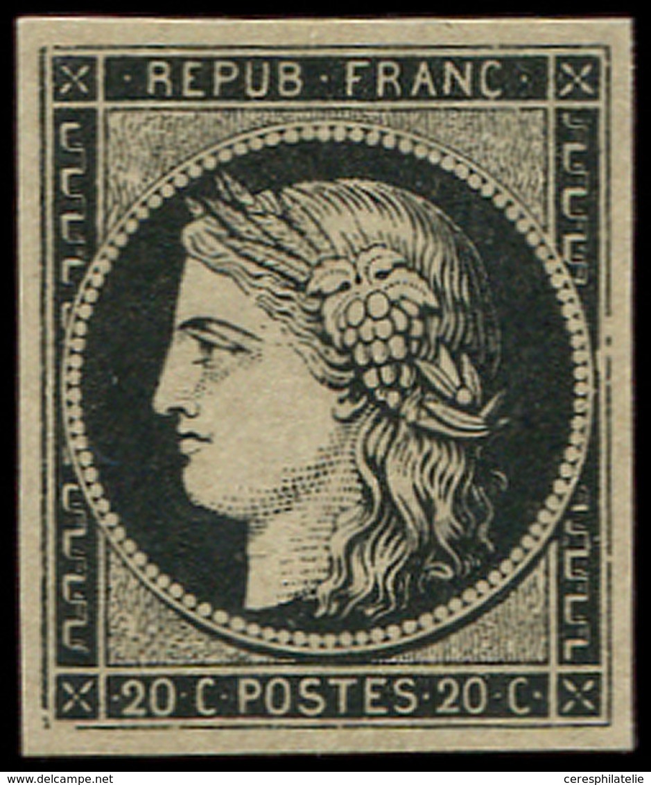 (*) EMISSION DE 1849 - 3    20c. Noir Sur Jaune, Très Frais, TB - 1849-1850 Cérès