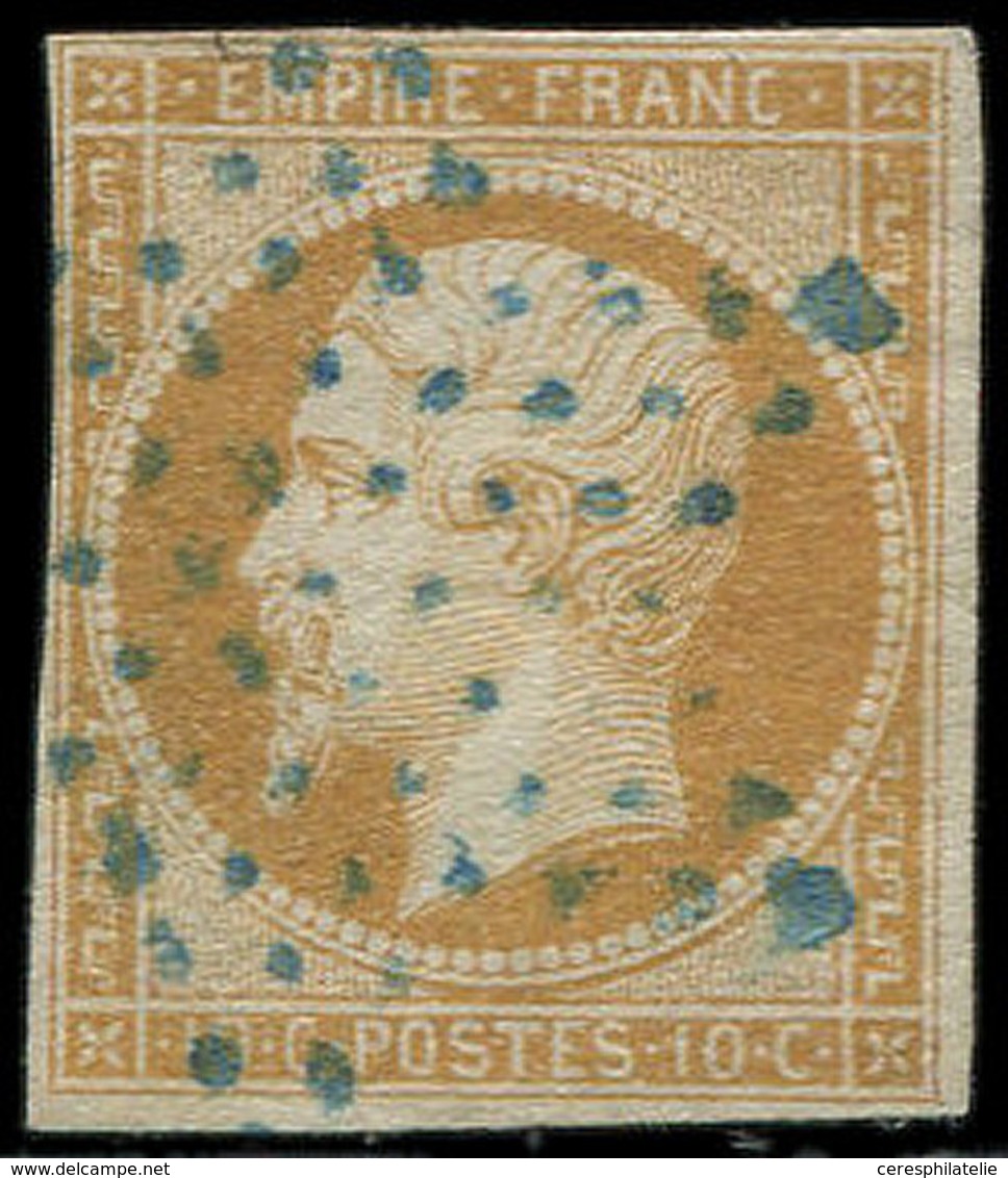 EMPIRE NON DENTELE - 13A  10c. Bistre, Obl. ETOILE BLEUE, TB - 1853-1860 Napoleon III