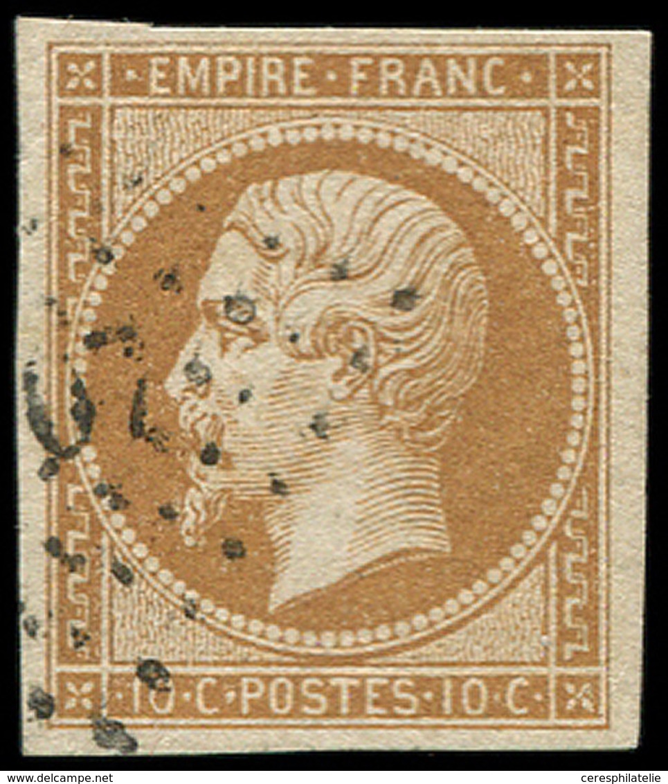 EMPIRE NON DENTELE - 13B  10c. Brun Clair, T II, Obl. PC, TB/TTB - 1853-1860 Napoléon III.