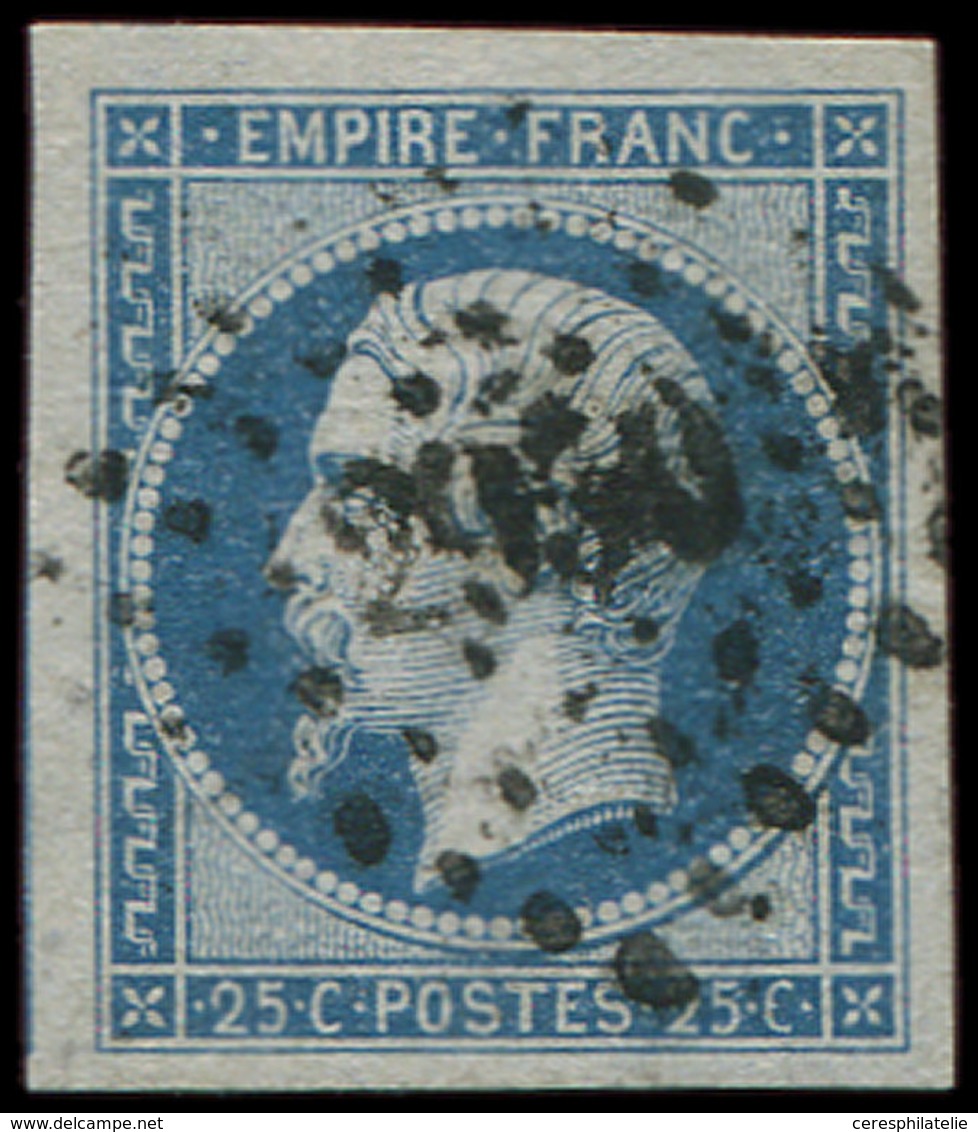 EMPIRE NON DENTELE - 15   25c. Bleu, Belles Marges, Obl. PC, TTB - 1853-1860 Napoléon III.