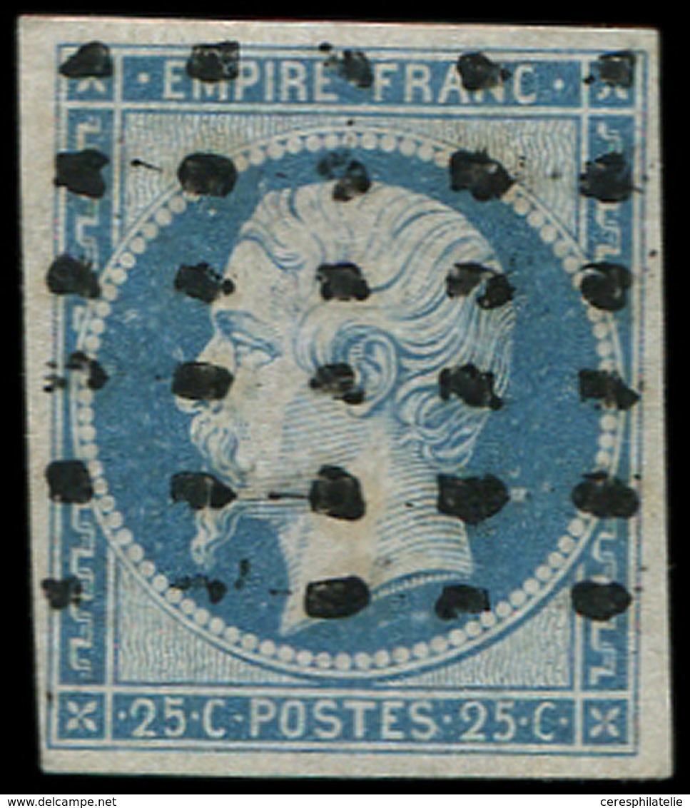 EMPIRE NON DENTELE - 15   25c. Bleu, Oblitéré GROS POINTS, TB - 1853-1860 Napoleon III