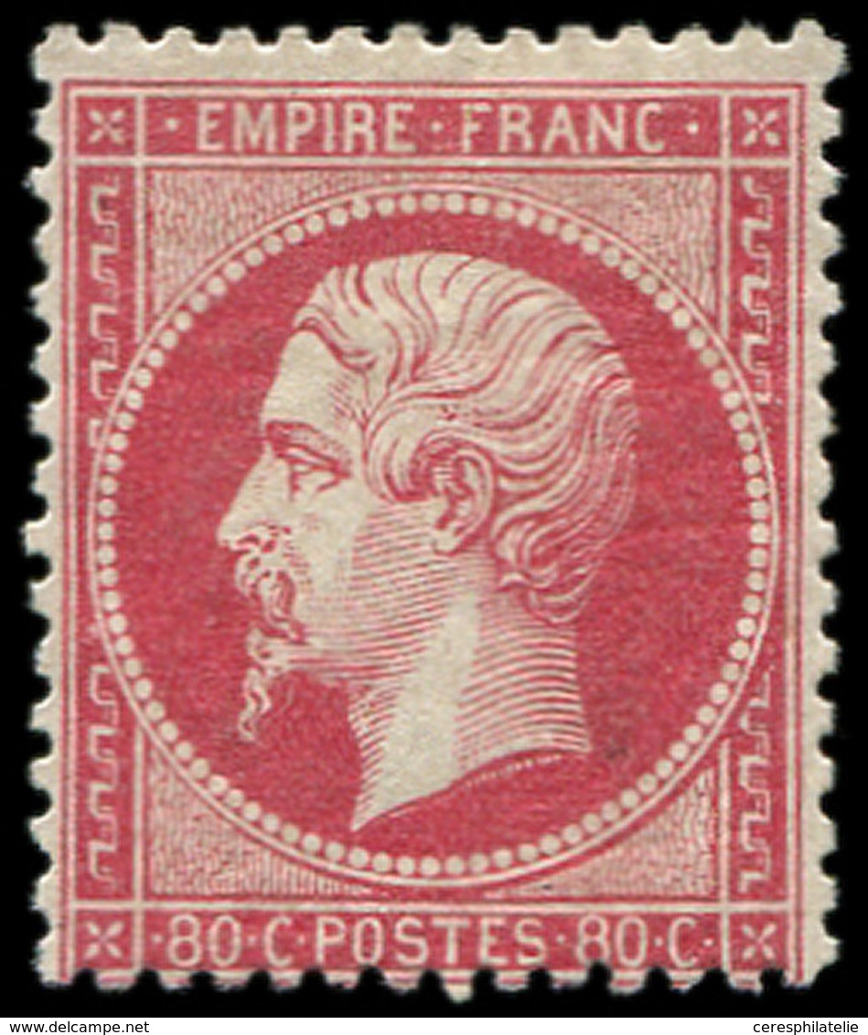 * EMPIRE DENTELE - 24   80c. Rose, Ch. Un Peu Forte, Sinon Frais Et TB - 1862 Napoléon III