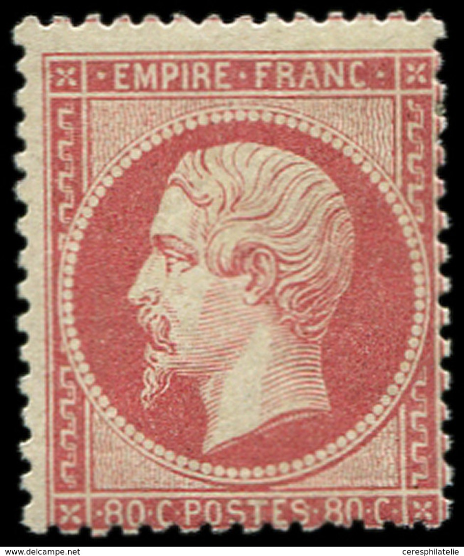 * EMPIRE DENTELE - 24   80c. Rose, Centrage Moyen, Sinon Frais Et TB. J - 1862 Napoleon III