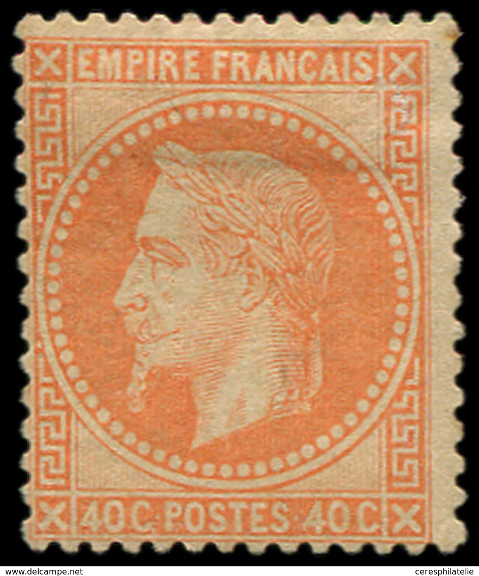 * EMPIRE LAURE - 31b  40c. Orange Vif, Ch. Un Peu Forte, TB - 1863-1870 Napoléon III Lauré