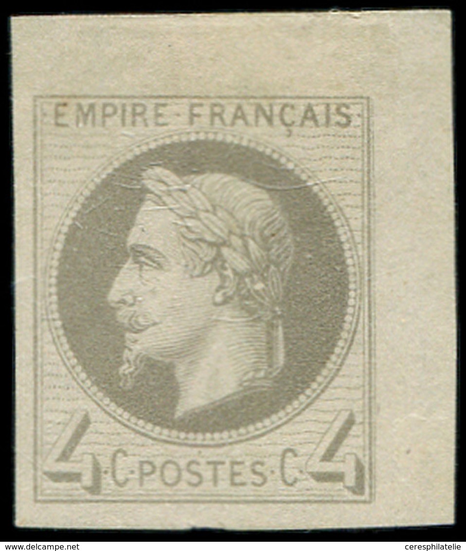 (*) EMPIRE LAURE - R27Bf 4c. Gris, ROTHSCHILD, Cdf, TB - 1863-1870 Napoléon III. Laure