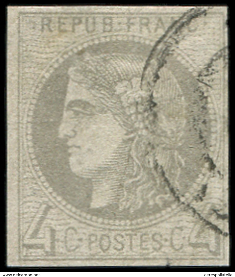 EMISSION DE BORDEAUX - 41B   4c. Gris, R II, Oblitéré Càd, TB - 1870 Bordeaux Printing