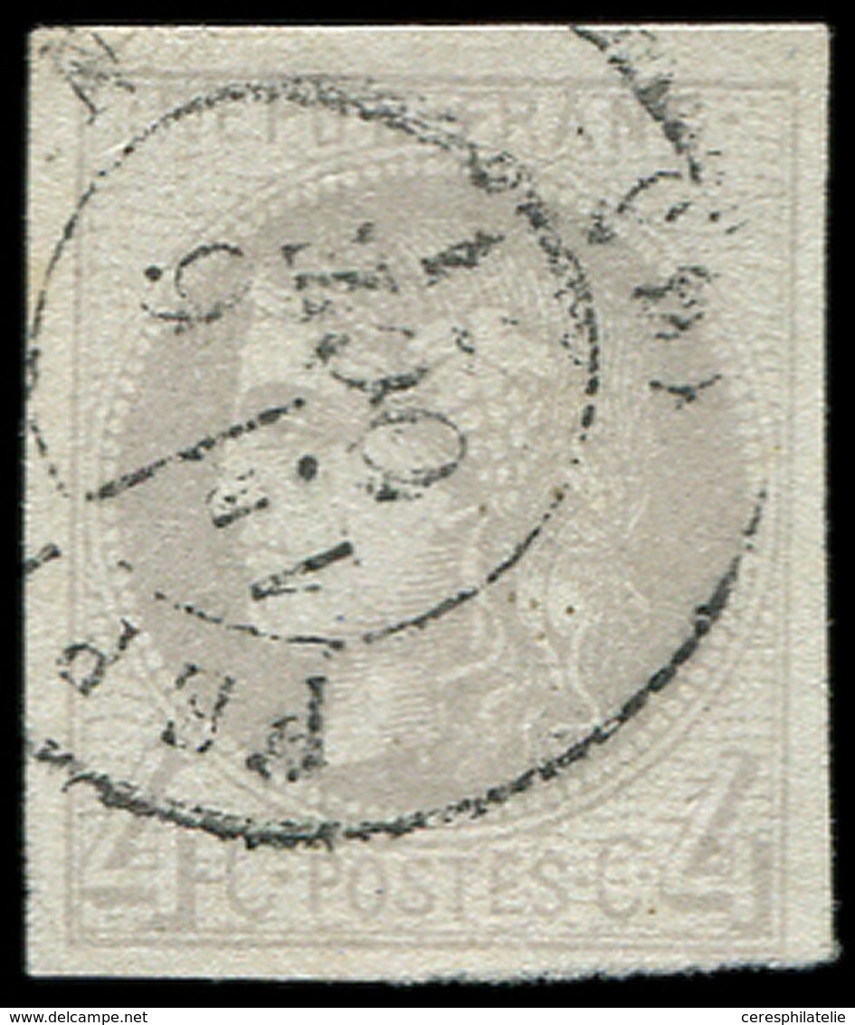 EMISSION DE BORDEAUX - 41B   4c. Gris, R II, Obl. Càd T17 6/10/71, TB - 1870 Bordeaux Printing