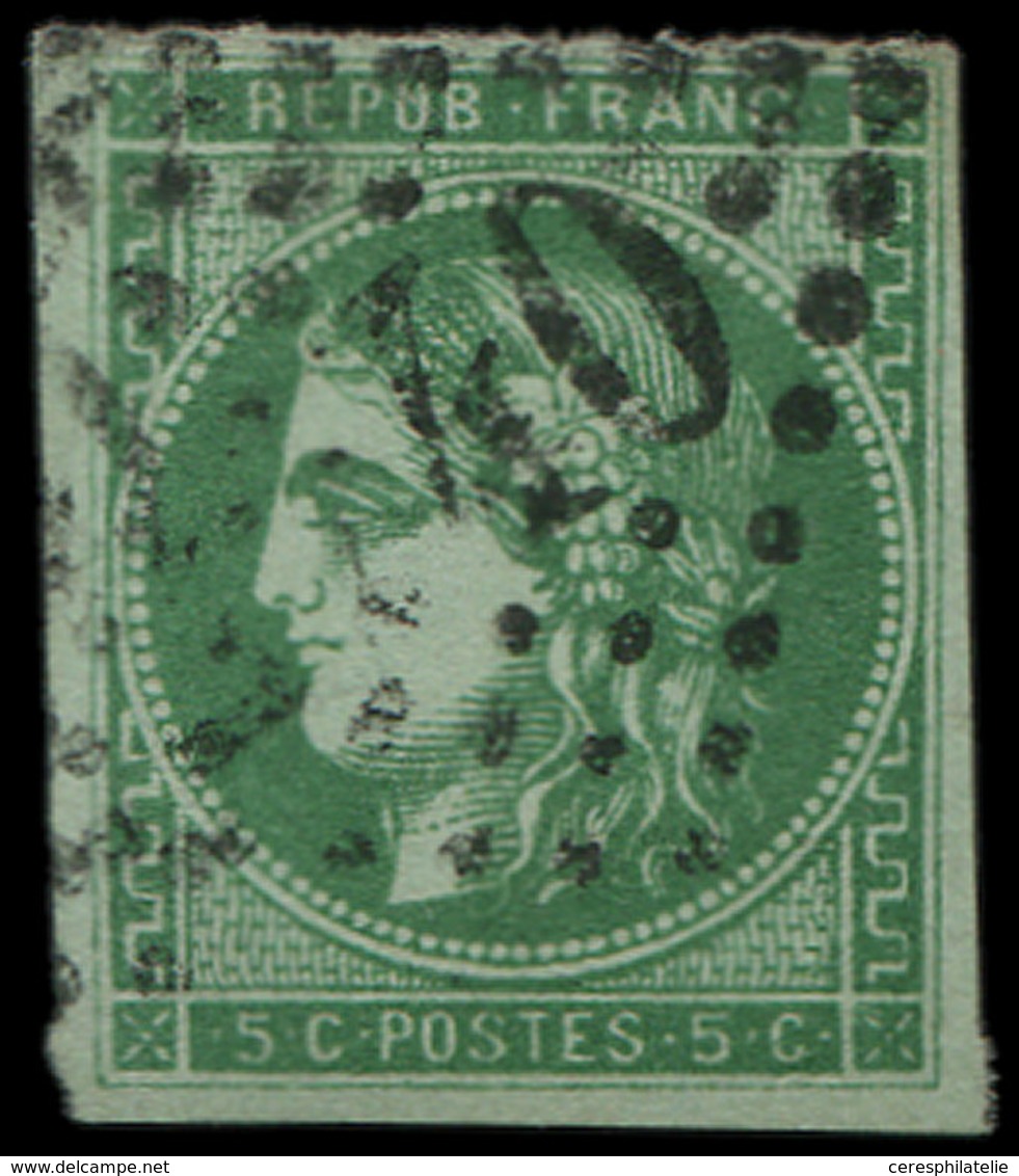 EMISSION DE BORDEAUX - 42Bb  5c. Vert EMERAUDE FONCE, Obl. GC, TB - 1870 Ausgabe Bordeaux