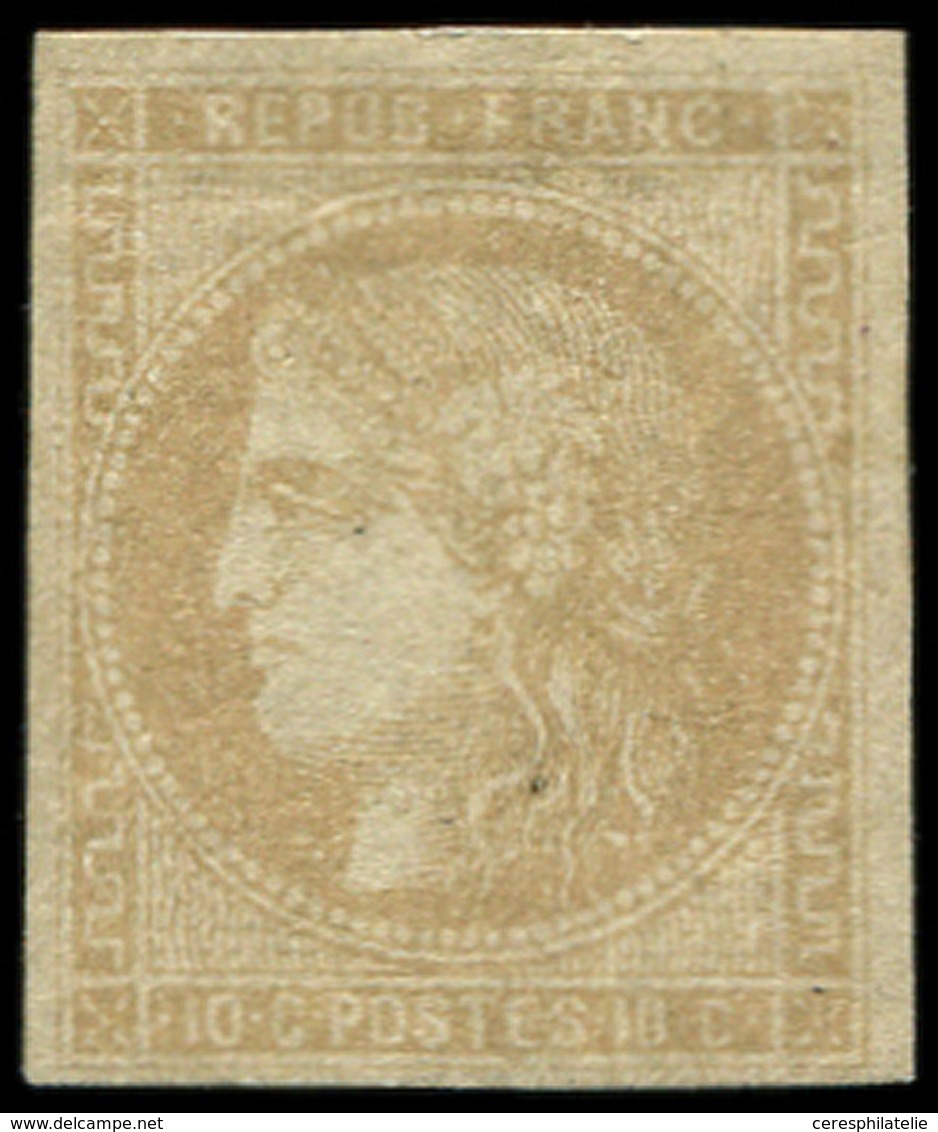 * EMISSION DE BORDEAUX - 43A  10c. Bistre, R I, Nuance Terne, TB. C - 1870 Ausgabe Bordeaux