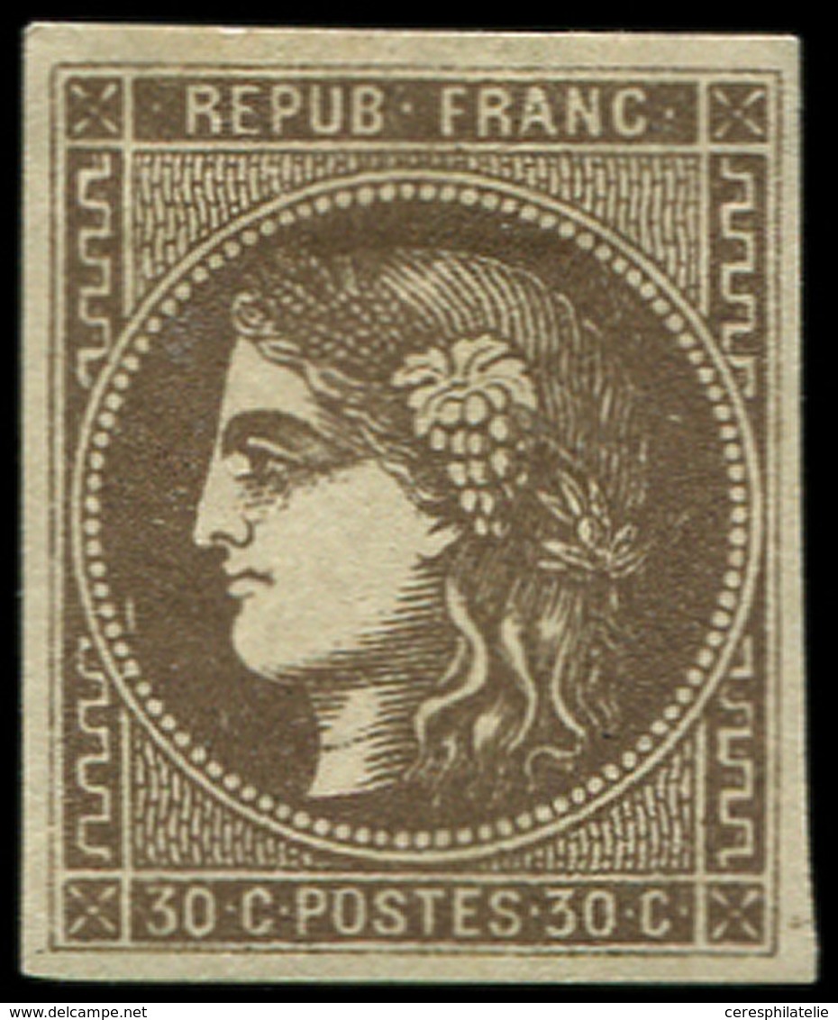 * EMISSION DE BORDEAUX - 47d  30c. Brun Foncé, TB - 1870 Bordeaux Printing