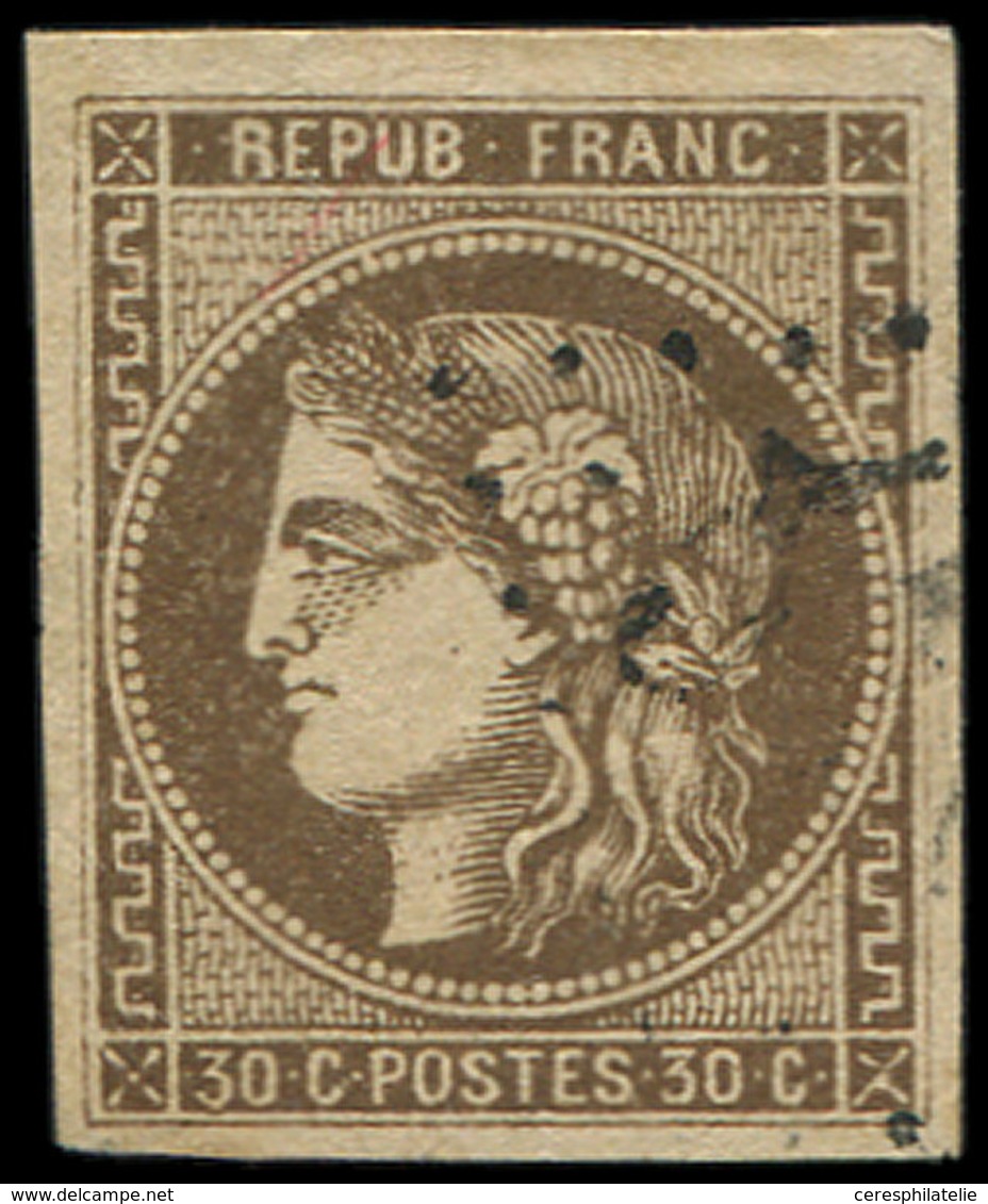 EMISSION DE BORDEAUX - 47   30c. Brun, Oblitération Légère, TTB - 1870 Uitgave Van Bordeaux