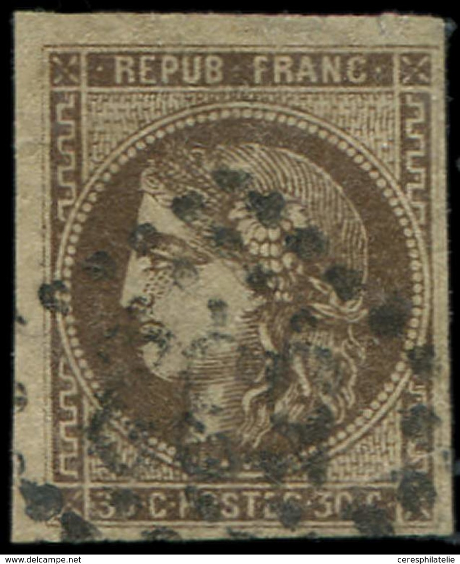 EMISSION DE BORDEAUX - 47   30c. Brun, Oblitéré GC, TB - 1870 Emission De Bordeaux