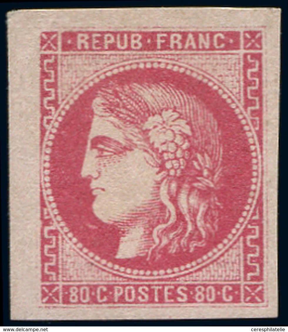 * EMISSION DE BORDEAUX - 49   80c. Rose, Grandes Marges, TB. C - 1870 Bordeaux Printing