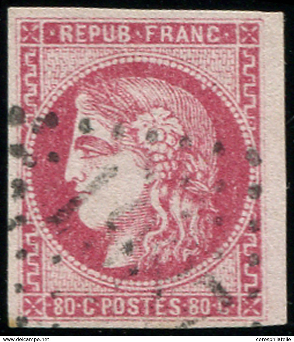 EMISSION DE BORDEAUX - 49   80c. Rose, Oblitéré GC, TB. Br - 1870 Ausgabe Bordeaux