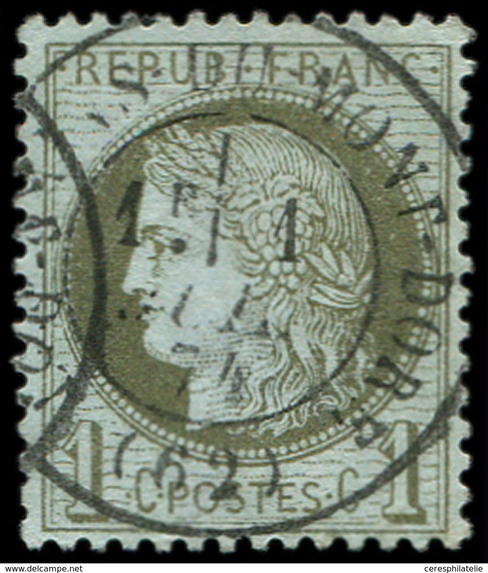 CERES DENTELE - 50    1c. Vert-olive, Obl. Càd T17 LES (  )S-DU MONT DORE 1/7/74, TB - 1871-1875 Ceres