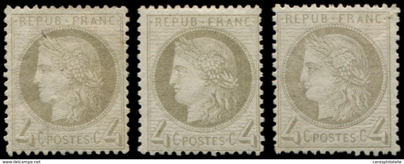 * CERES DENTELE - 52    4c. Gris, 3 Nuances Fraîches Et TB - 1871-1875 Ceres