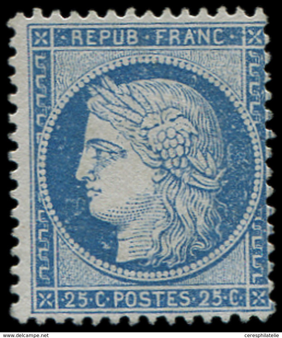(*) CERES DENTELE - 60B  25c. Bleu, T II, TB - 1871-1875 Cérès