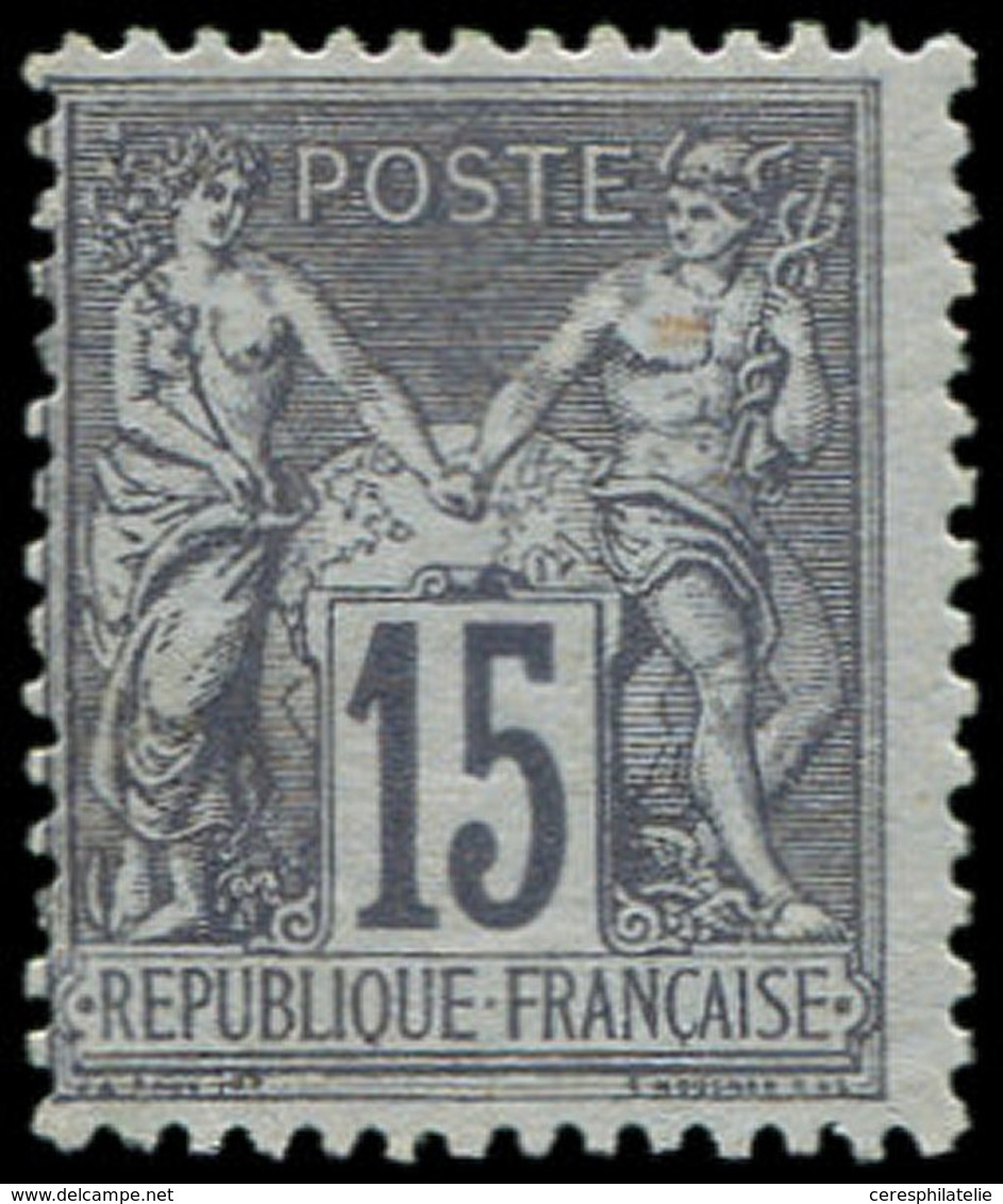 * TYPE SAGE - 77   15c. Gris Foncé, Décentré, Sinon TB - 1876-1878 Sage (Typ I)