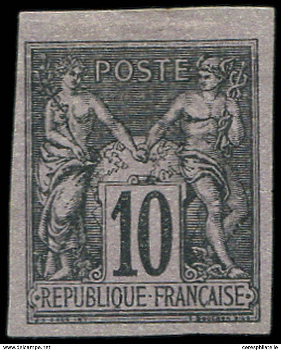 (*) TYPE SAGE - 89a  10c. Noir Sur Violet, NON DENTELE, TB - 1876-1878 Sage (Type I)