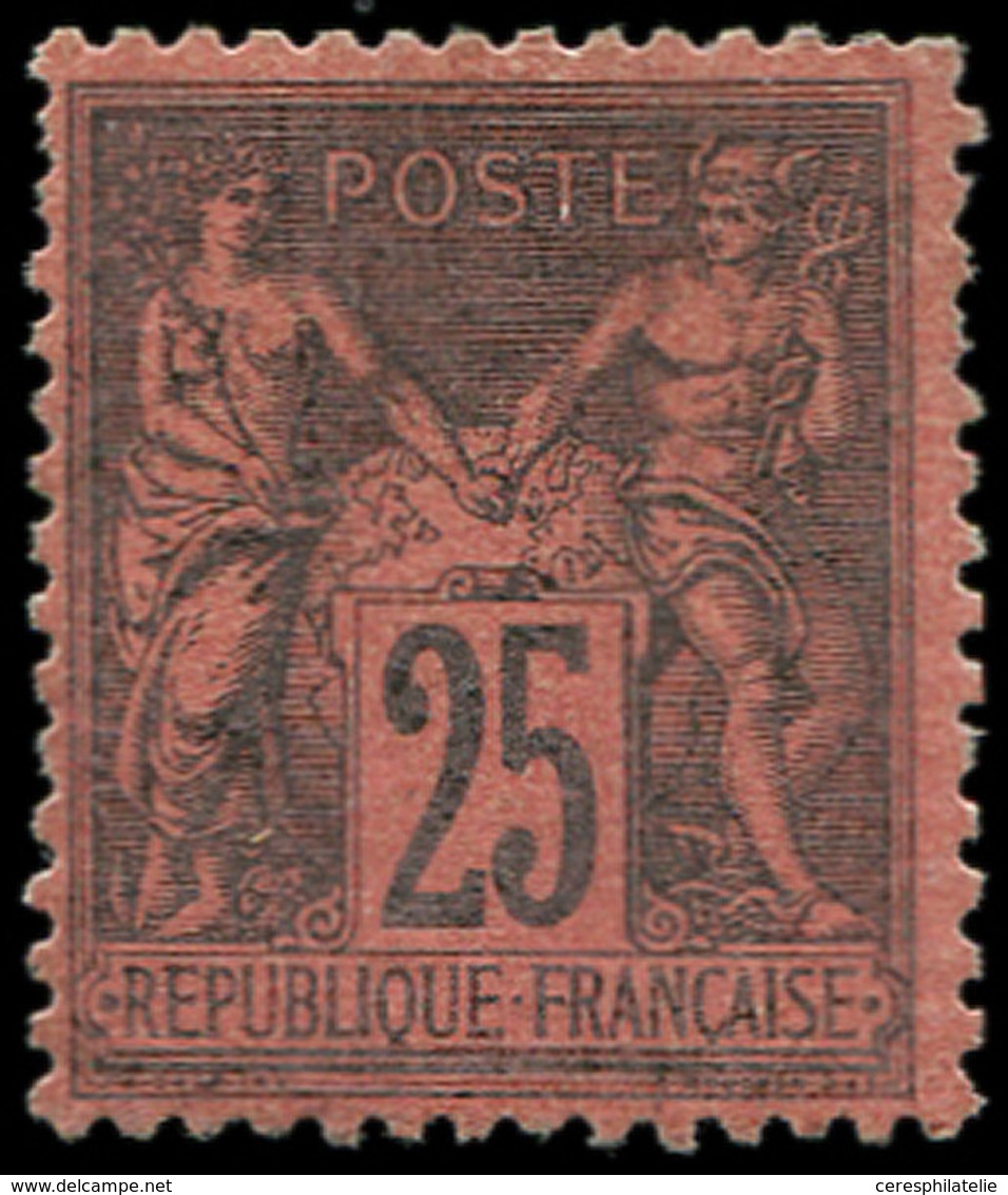 * TYPE SAGE - 91   25c. Noir Sur Rouge, Frais Et TB. J - 1876-1878 Sage (Type I)