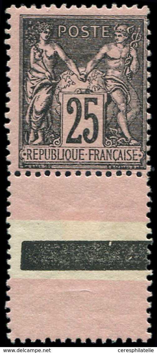 * TYPE SAGE - 97   25c. Noir Sur Rose Foncé, Interp., TB - 1876-1878 Sage (Typ I)