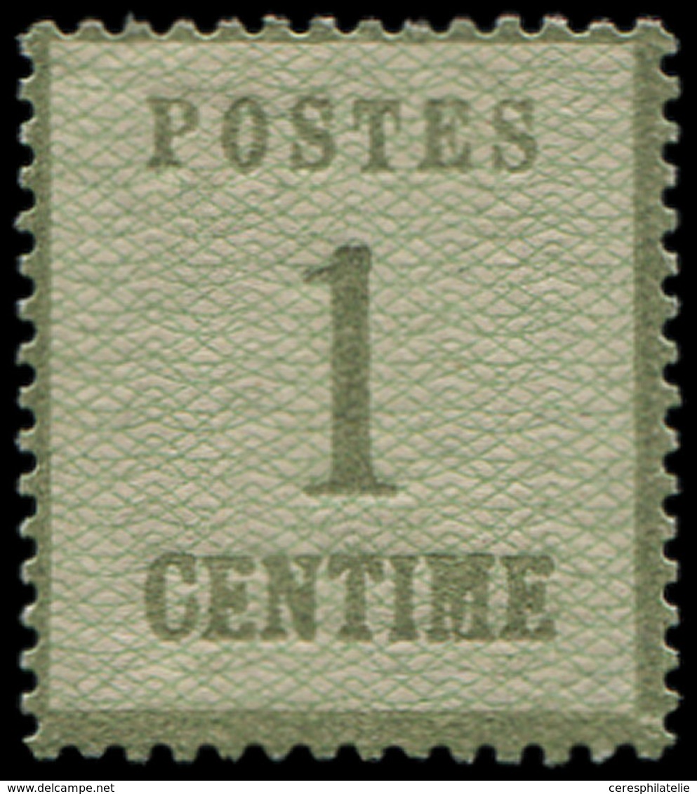 * ALSACE-LORRAINE - 1    1c. Vert Bronze, TB - Briefe U. Dokumente