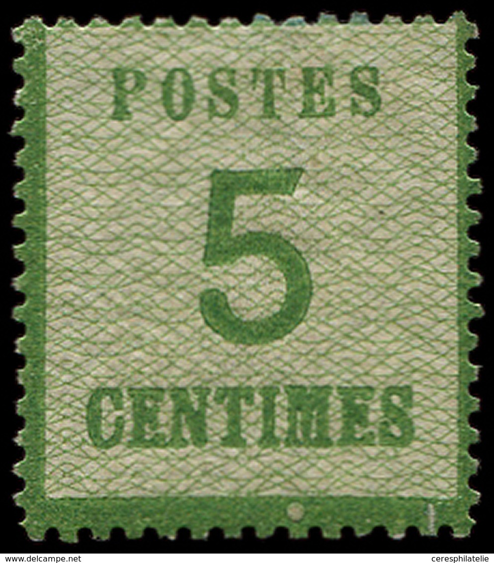 * ALSACE-LORRAINE - 4    5c. Vert-jaune, TB - Lettres & Documents