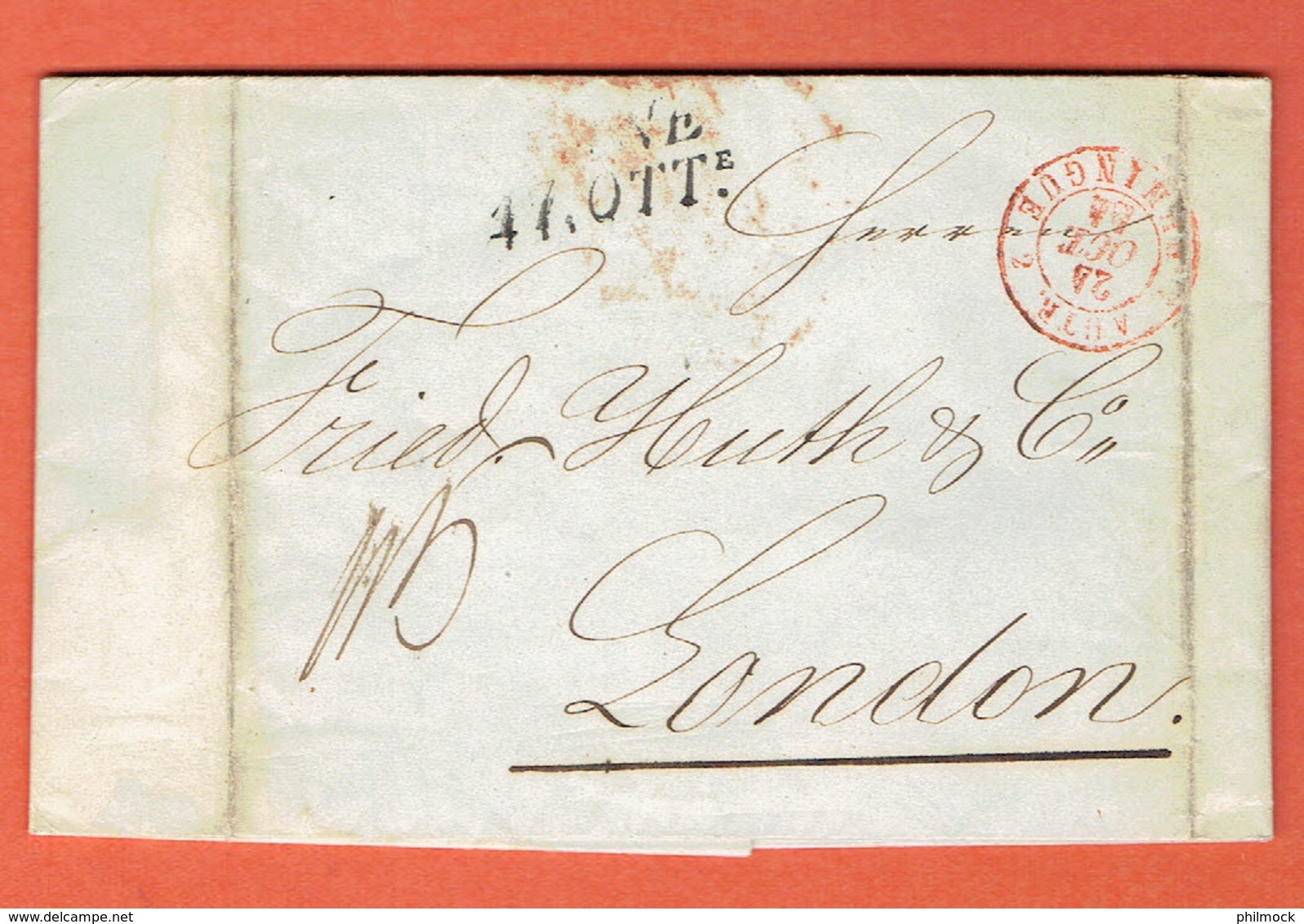 201P - Précurseur De Wien-Vienne Autriche 16-Octo-1844 Vers London - ...-1850 Préphilatélie