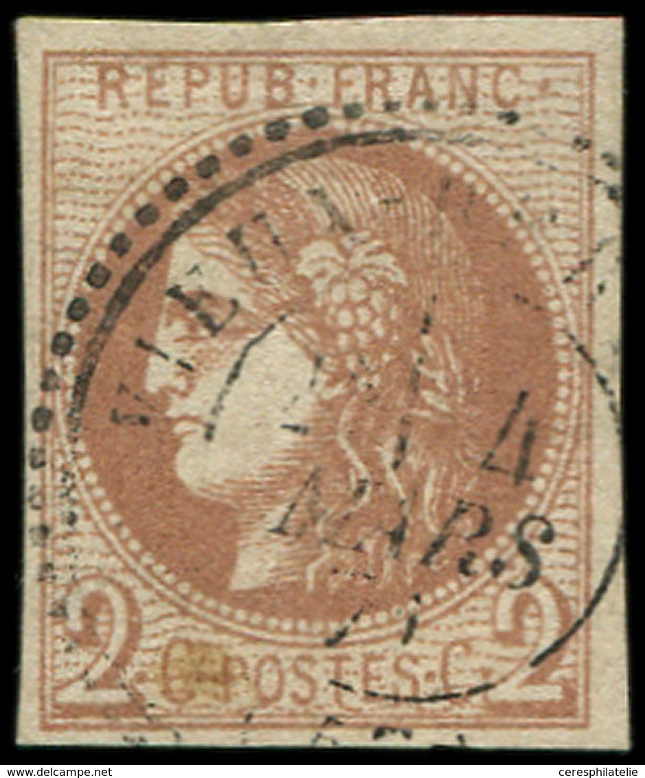 OBLITERATIONS PAR DEPARTEMENTS - 57/NORD N°40B 2c. Brun-rouge R II Obl. Càd T24 VIEUX-BERCQUIN 4/3/7( ), R Et TB - 1849-1876: Classic Period